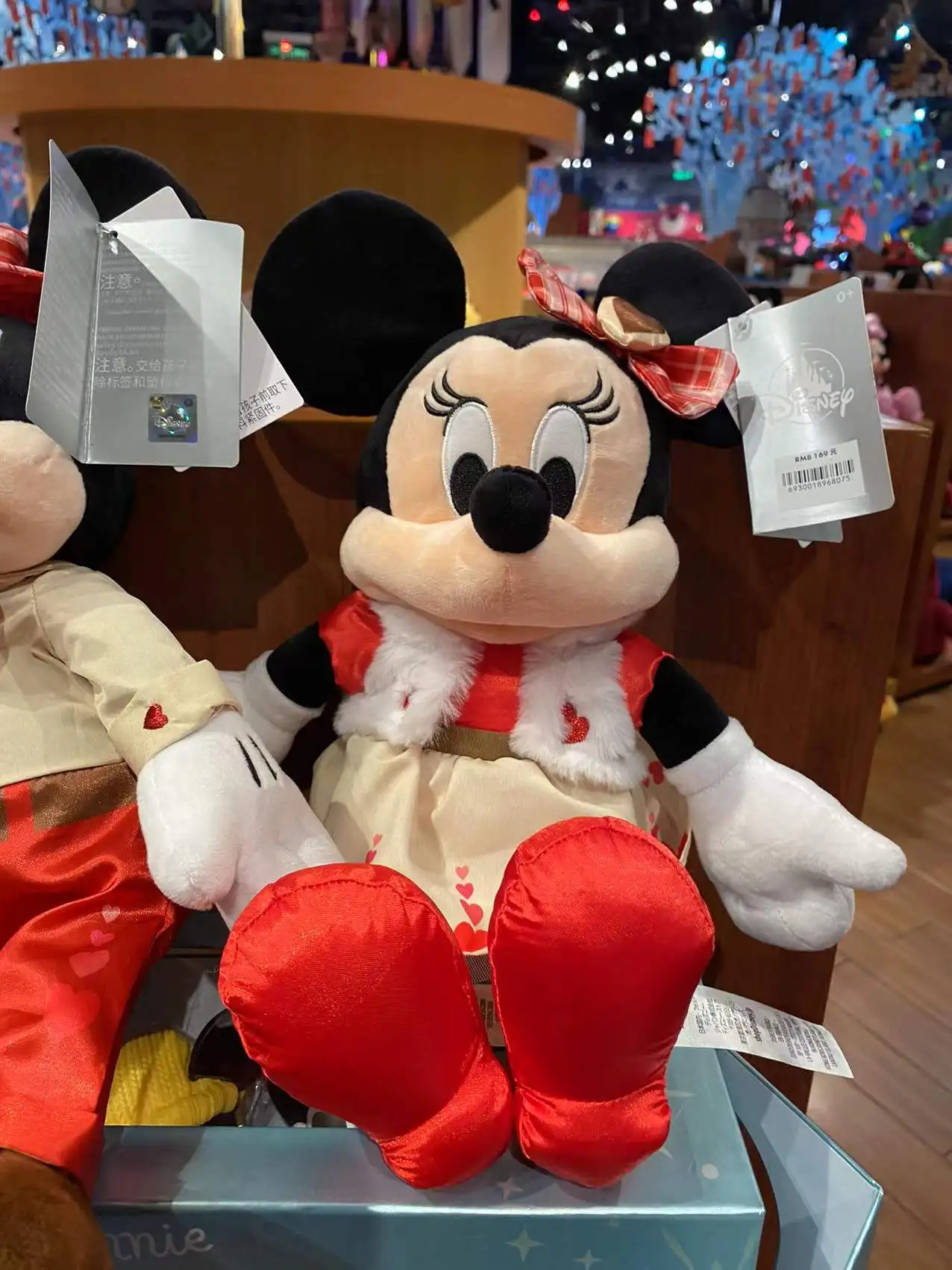 Oryginalna pluszowa lalka Disney 2022, walentynkowa, Mickey Minnie, prezent urodzinowy dla dziecka