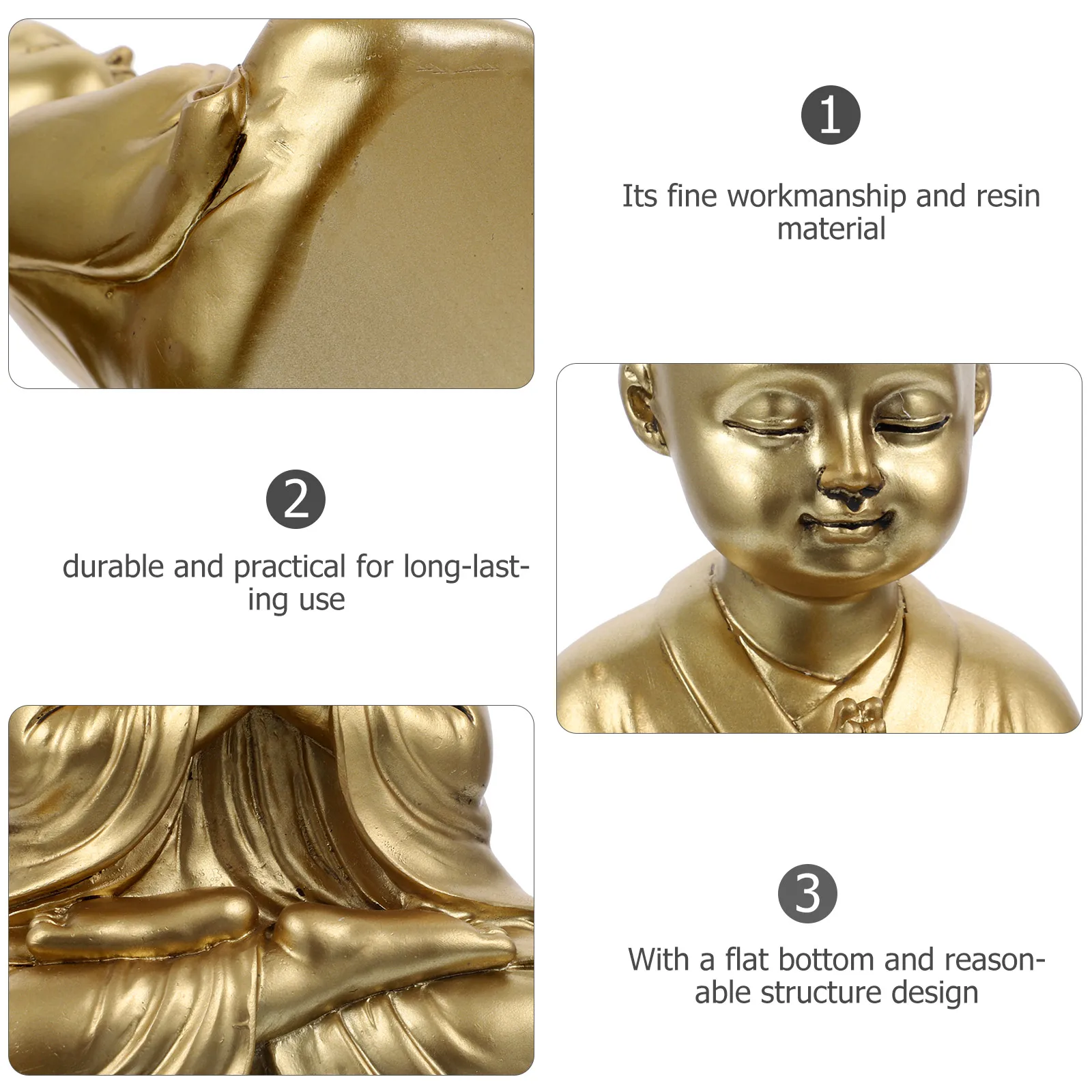 

Maitreya Buddha Ornaments Resin Statue for Home Decor Tabletop Movable Small Craft Sculptures Crafts Decoration