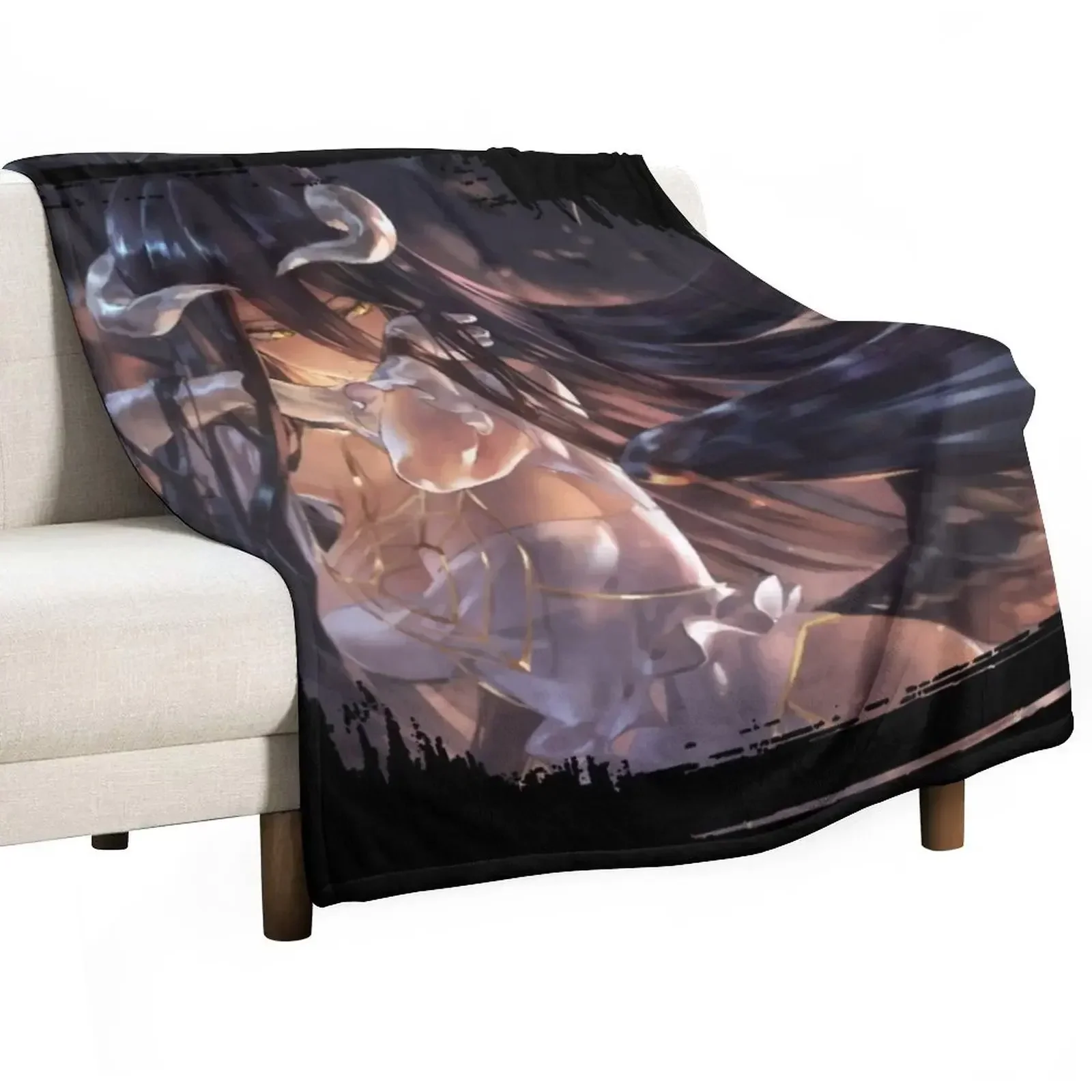 

Albedo - Overlord Throw Blanket Shaggy Sofa Quilt Heavy Blankets