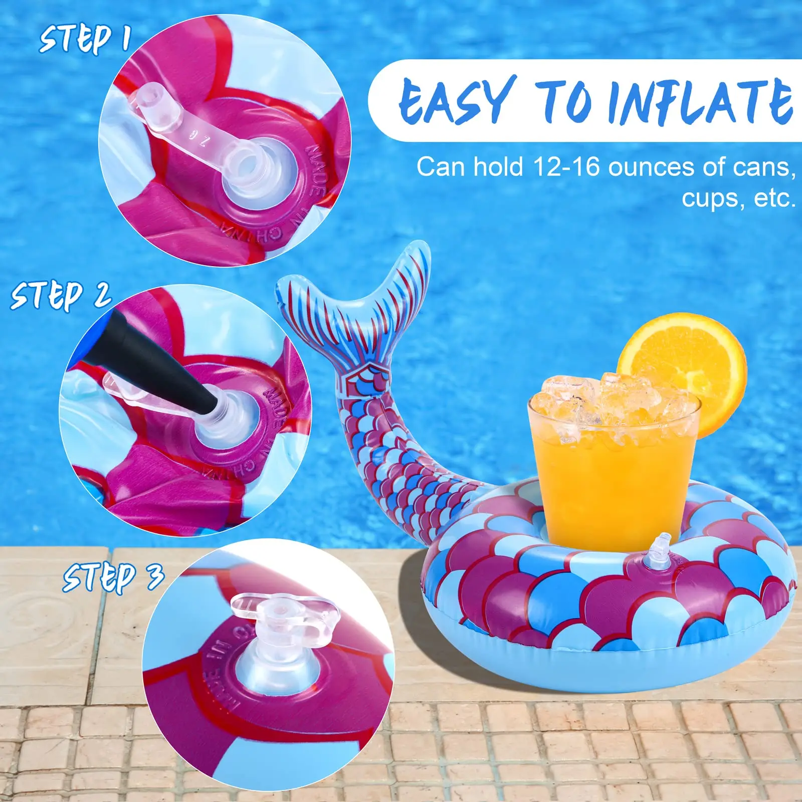 Portavasos flotante para bebidas de 49 estilos, decoraciones de fiesta en la piscina de verano, posavasos inflable de playa Hawaiana para niños, suministros de favores