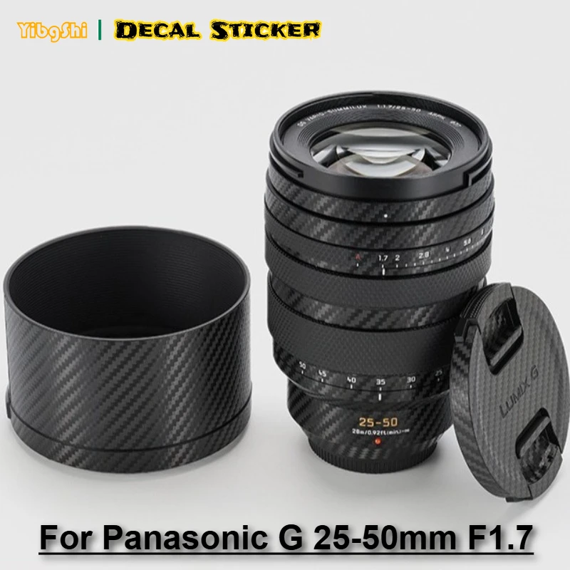 

Для Panasonic G 25-50 F1.7 наклейка на объектив для Leica 25-50 мм F1.7 ASPH наклейка на объектив 25 50 f1.7 обертка крышка H-X2550