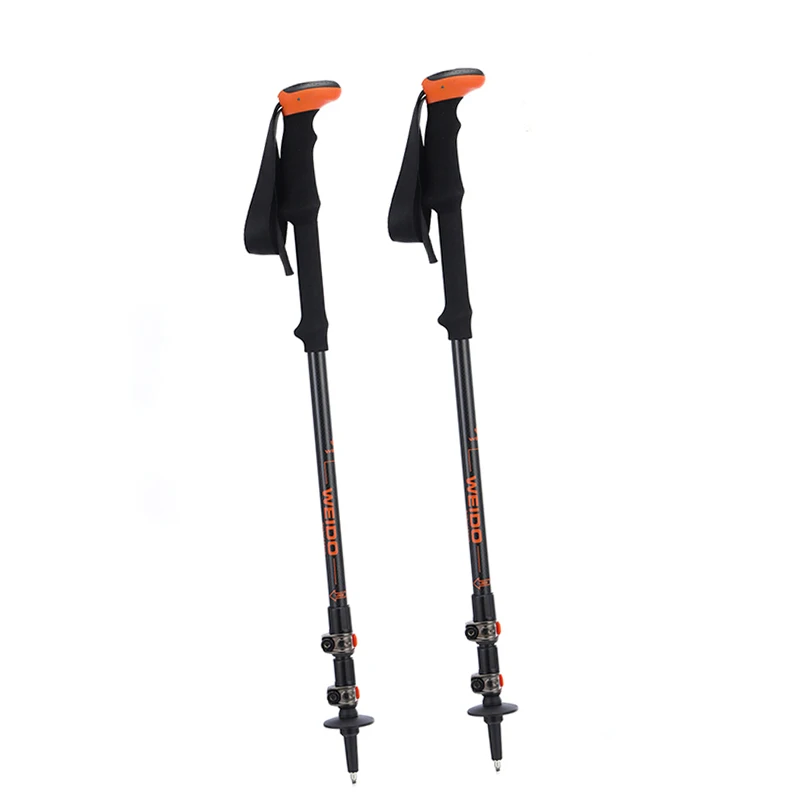 

High Quality Foldable Hiking Sticks Trekking Pole Telescopic Hiking Poles Adjustable Length Finishing Walking Poles Lightweight