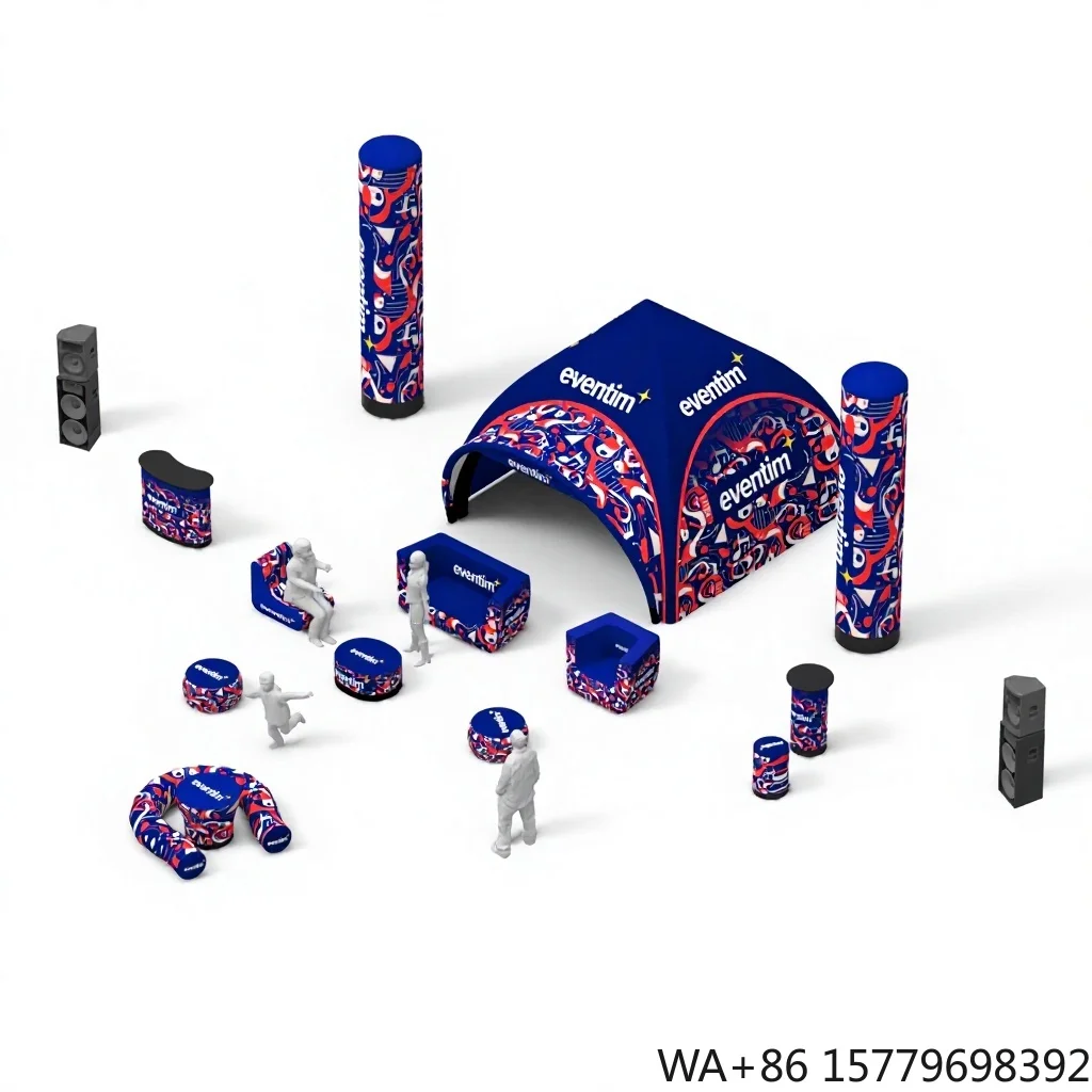 Automatic Inflatable X-shaped Exhibition Tent Thermoplastic Polyurethane Material for Outdoor Camping