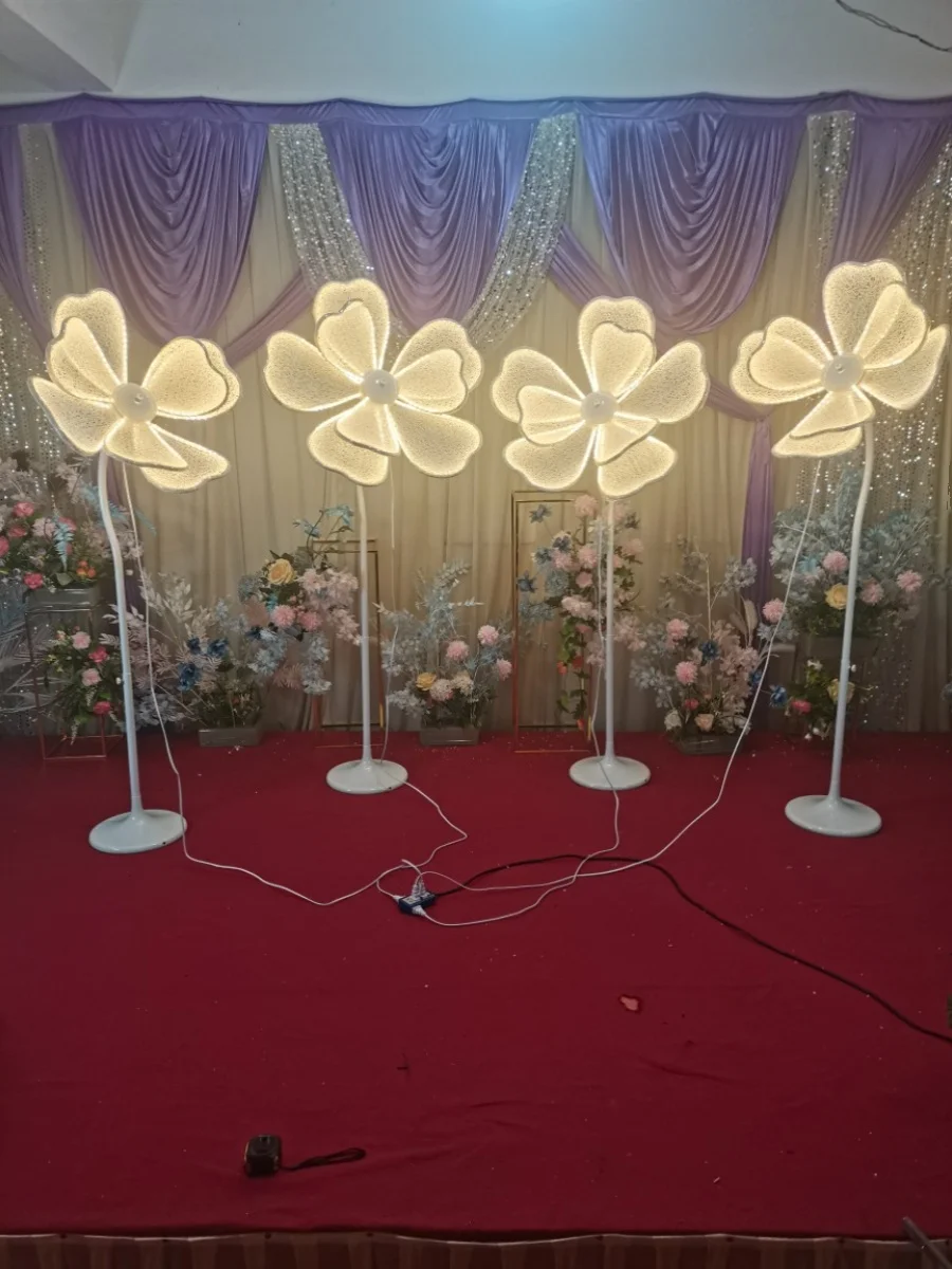 Peony Flower Lamp Wedding New Props Wedding Chinese Road Lead Show Window Decoration