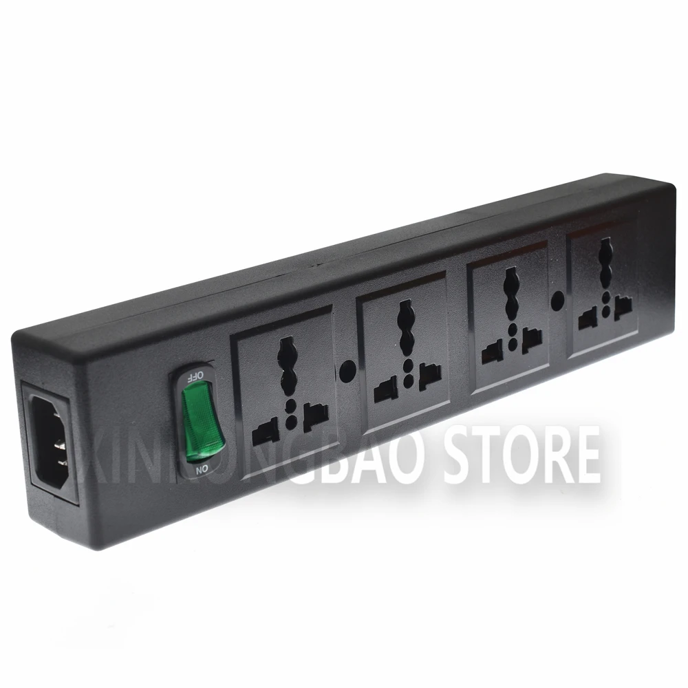 4 Ways PDU Power Strip Universal Power Strip with overload protector UK US EU Socket Outlet extend with Circuit Breaker Switche