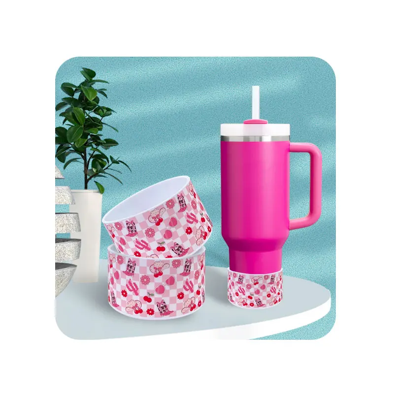 40oz Tumbler Bumper Water Bottle Sleeve Cover Halloween Printing Silicone Boot with Anti-Slip Bumper for Drinking