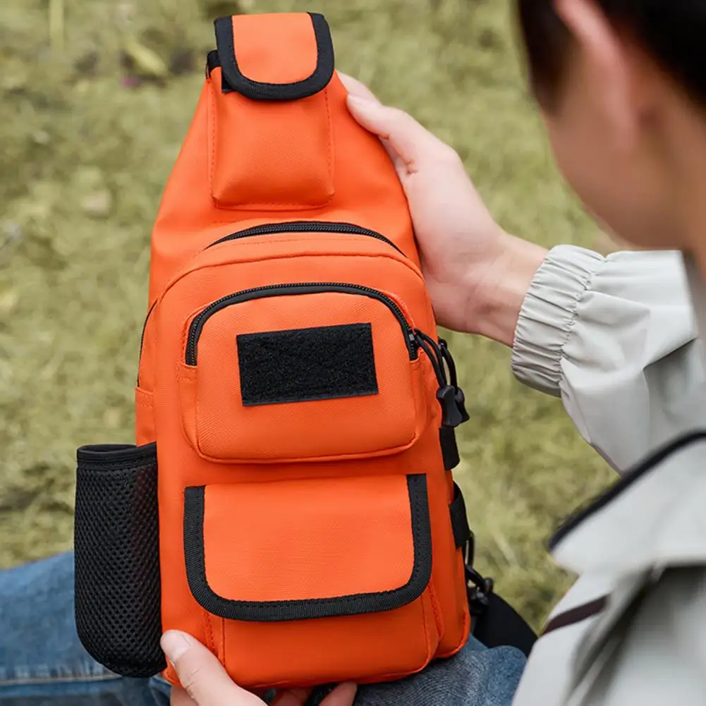 Sac à bandoulière de poitrine étanche de grande capacité, voyage en plein air Camping pêche sport course à pied, pochette à bandoulière simple