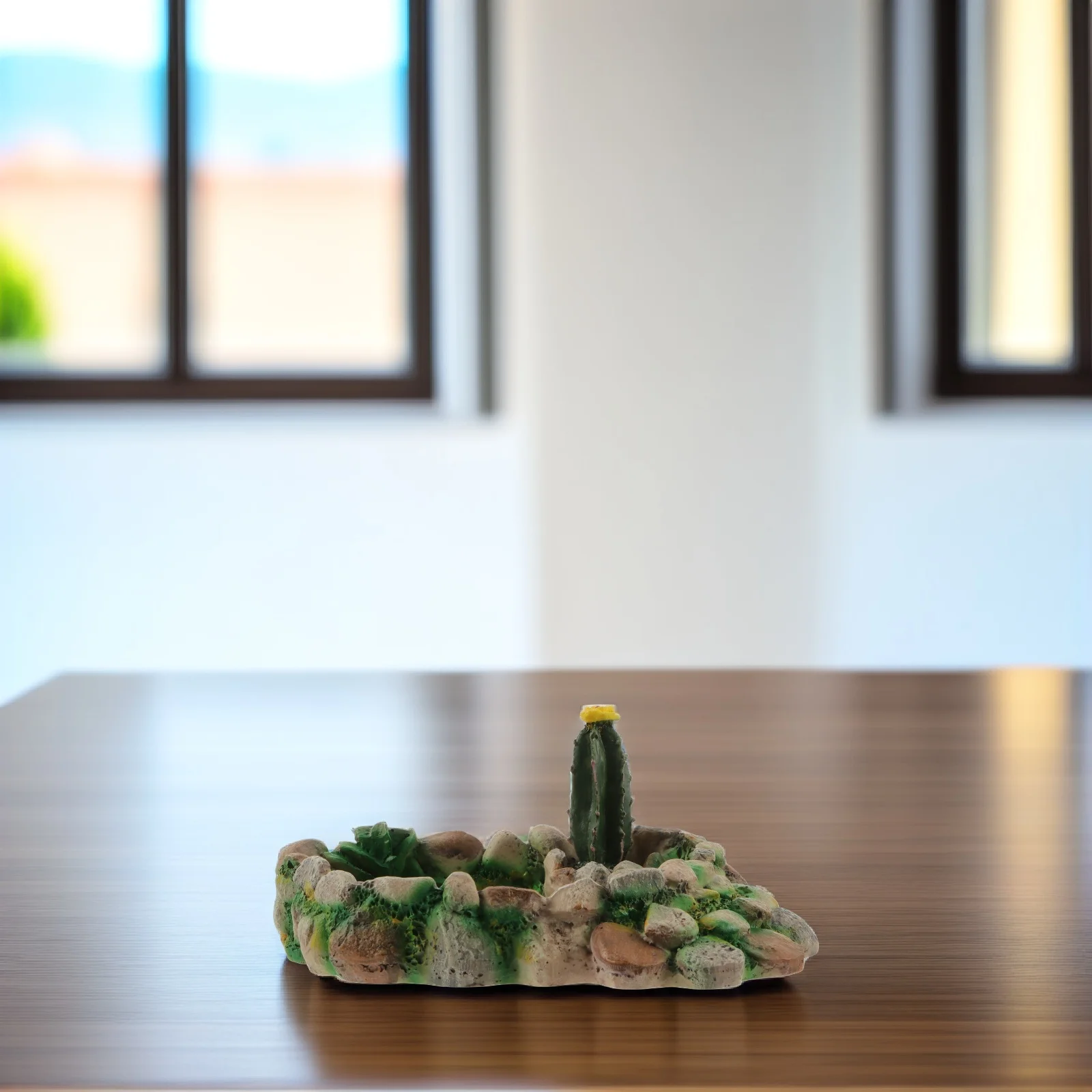 

Cactus Style Water Dishes for Reptiles Lizards Tortoises Bowl Pet Feeding Bowls Terrarium Decorations Simulated Cactus Resin
