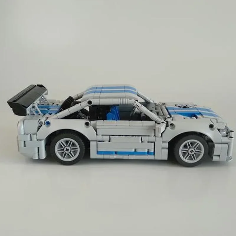 New Moc 1:8 Scale Skyline GT-R R34 Supercar Racing Car Vehicle Sport Model Buiding Block Bricks Toys for Kids Birthday Gifts Boy