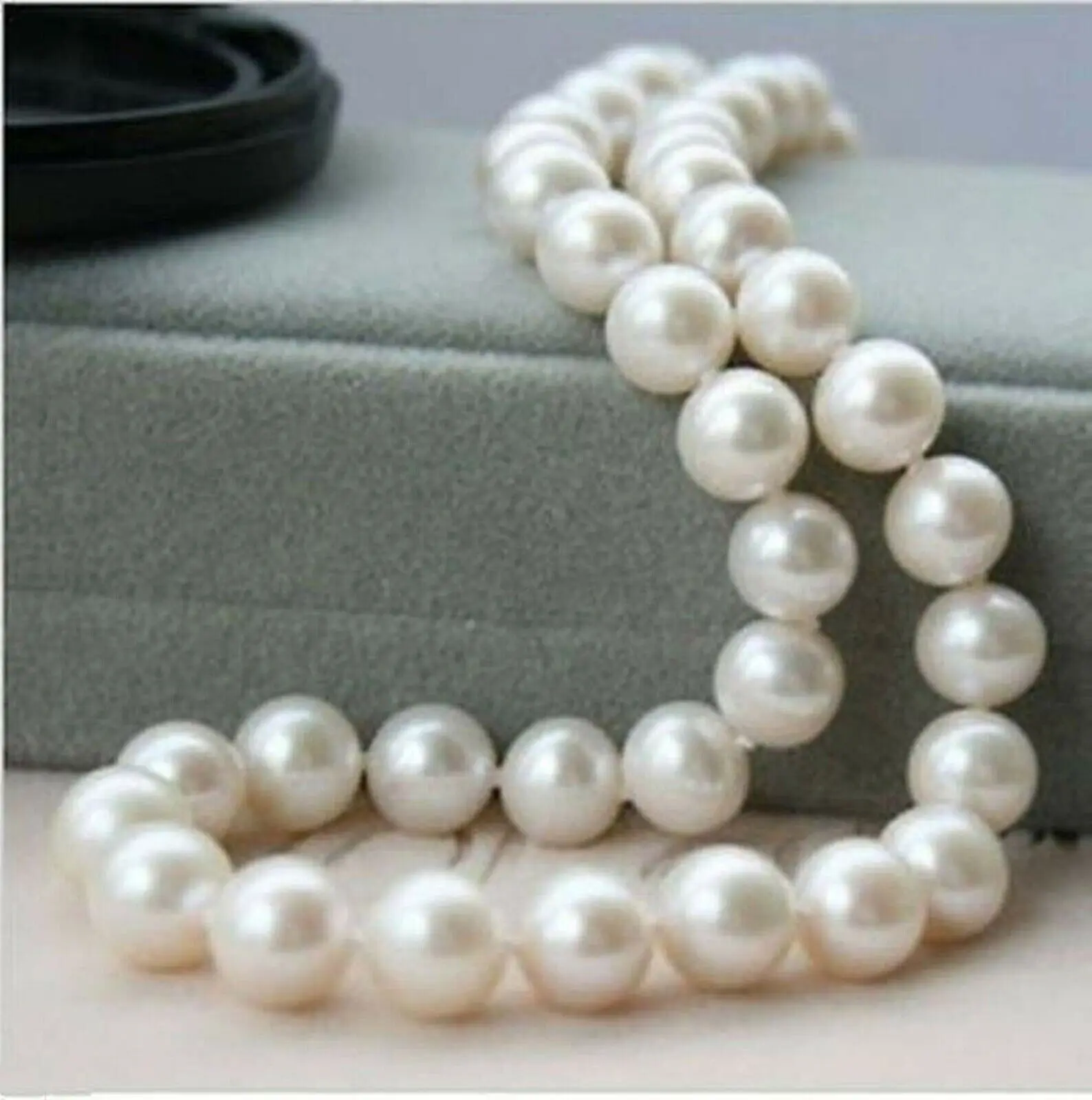 10-11MM GENUINE NATURAL WHITE south sea PEARL NECKLACE 18 inch