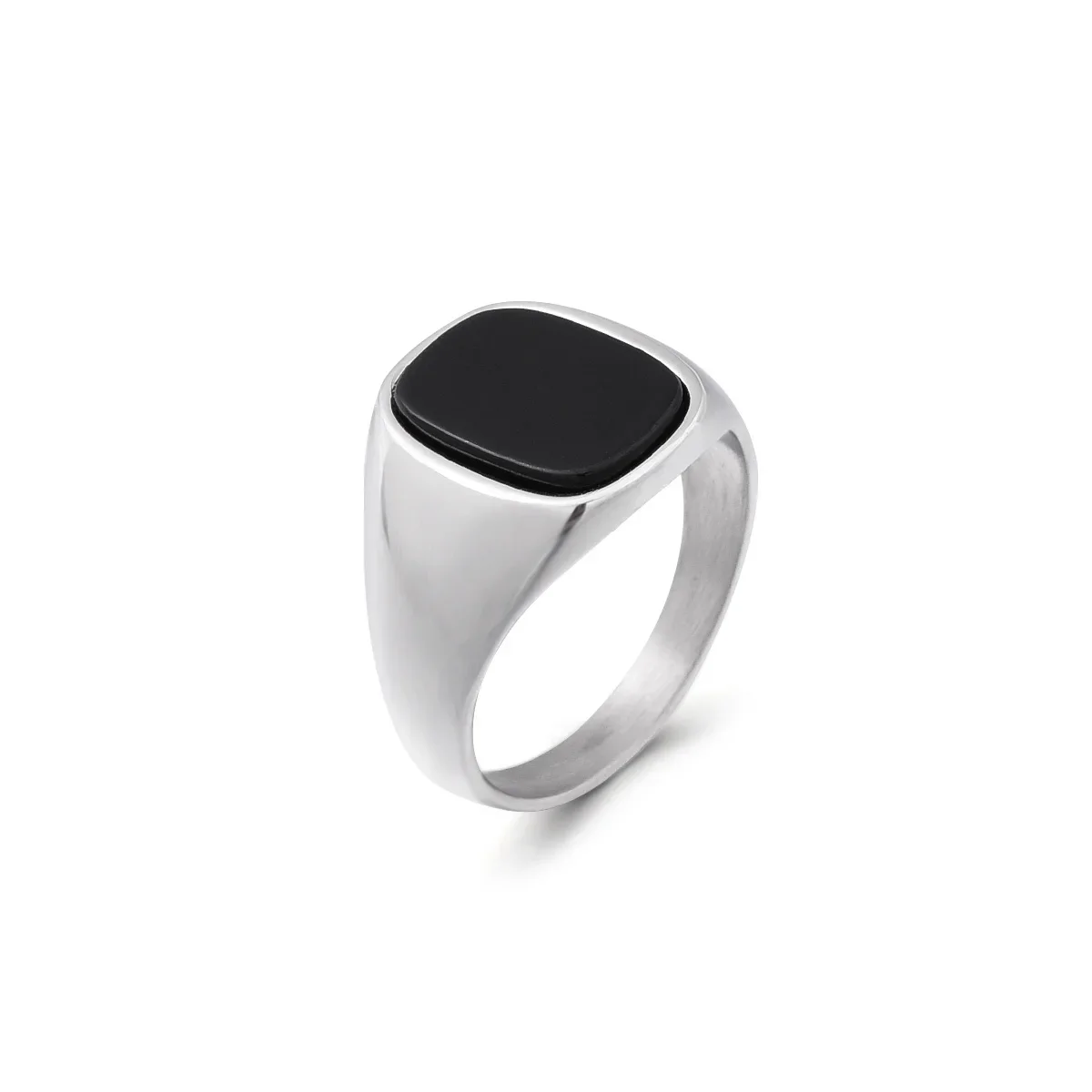 R3327 Herren/Damen Hochwertiger 316LStainless Stahl Onyx Eheringe Klassischer Modetrend Schmuckprodukt