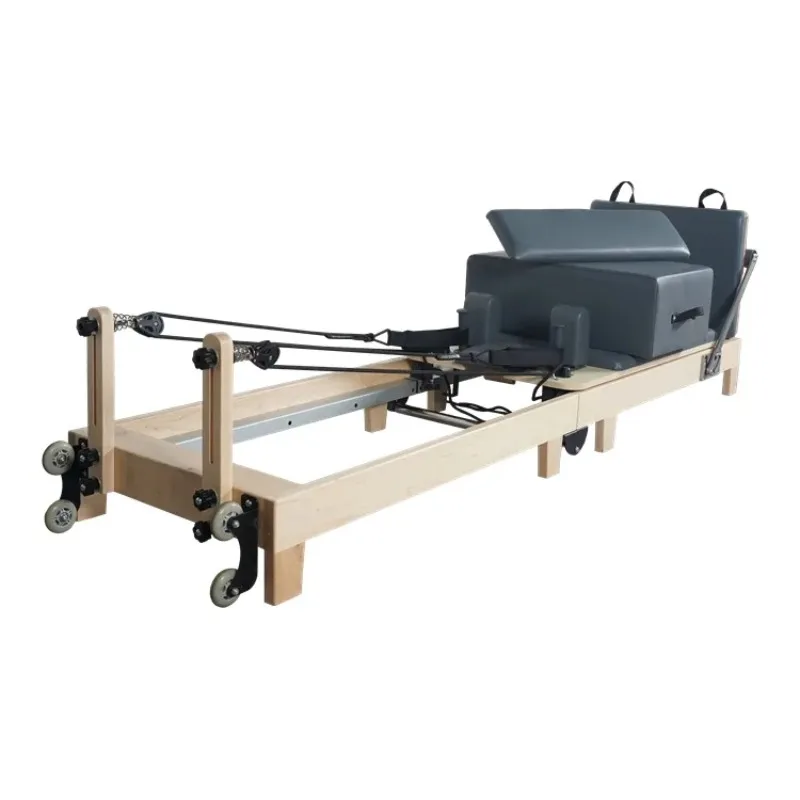 

YTYIN Home Yoga Training Foldable Pilates Reformer Gym Fitness Foldable Pilates Reformer Maple Wood Foldable Pilates Reformer