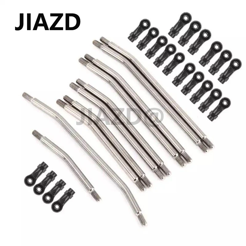 

10PCS Metal Linkage with Plastic Link Rod End 313mm Wheelbase for 1/10 RC Crawler Axial SCX10 II 90046 Upgrade Part