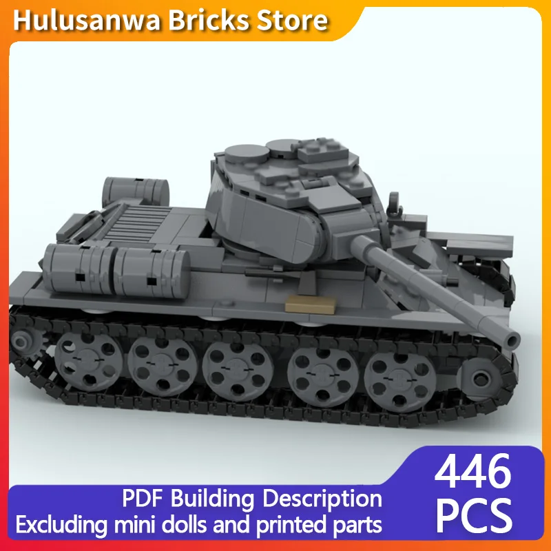 T-34-85 第二次世界大戦軍用戦車モデル MOC 組み立てブロック 戦争装備 モジュール式テクノロジー 組み立て式 子供のおもちゃ ギフト ホリデー