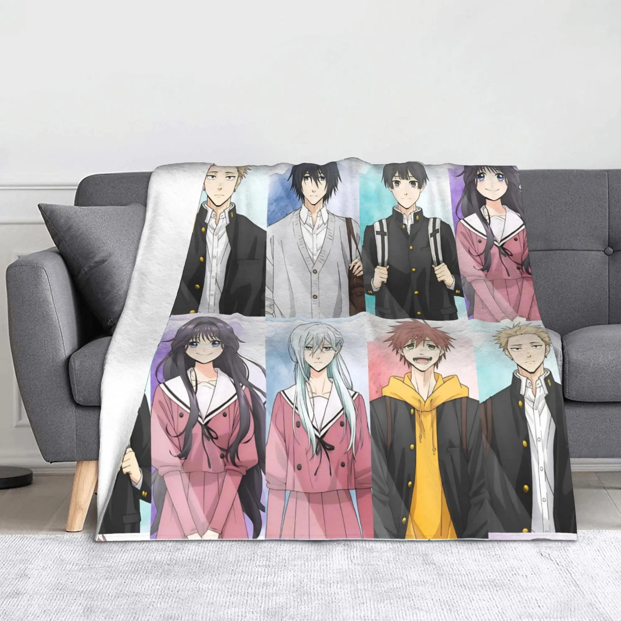 

Одеяло Kaoru Hana wa Rin to Saku, бархатное всесезонное одеяло в стиле аниме, многофункциональные супер теплые пледы для домашнего дивана, покрывала