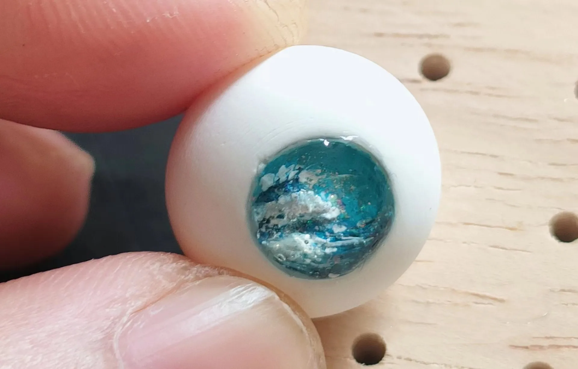 

1/4 BJD Homemade Plaster Eye 14mm 16mm “Ocean" 1 Pair