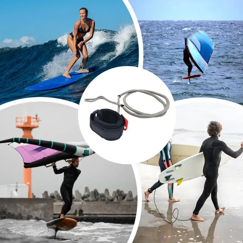 Safety Surfing Tow Line Leash Wing surfing hand rope Durable and not easy to break 120/140CM Portable Strap wing accessories