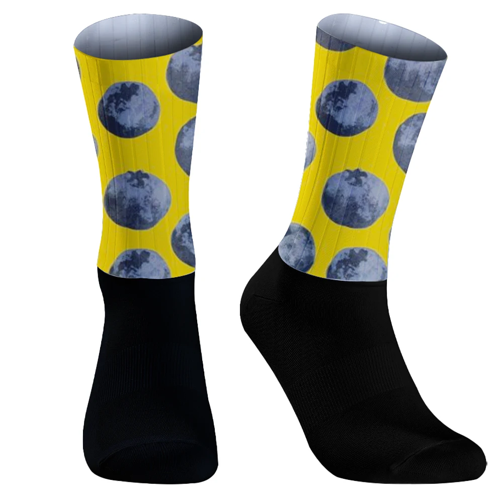 Calcetines de silicona antideslizantes para hombre, medias aerodinámicas para ciclismo, correr y bicicleta, novedad de verano