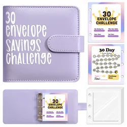 3Holes Macarone 30 Envelope Challenge to Save Money  Loose Leaf savings book challenge Cash Envelope Savings Book