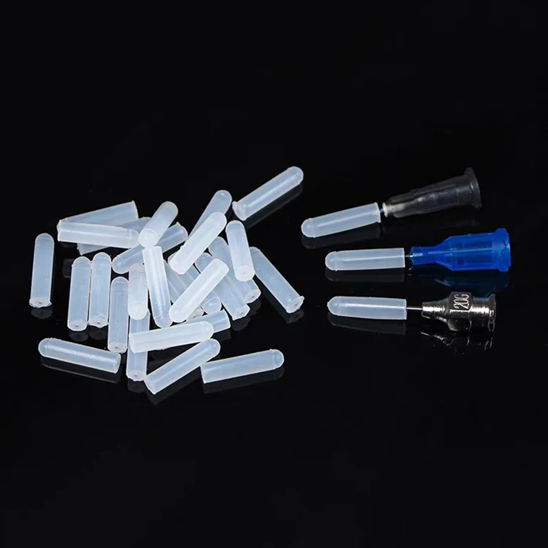 15pcs Special Silicone Plug Head Use For 0.4-1.2mm Glue Dispensing Syringe Needle Seal Prevent Glue From Solidifying