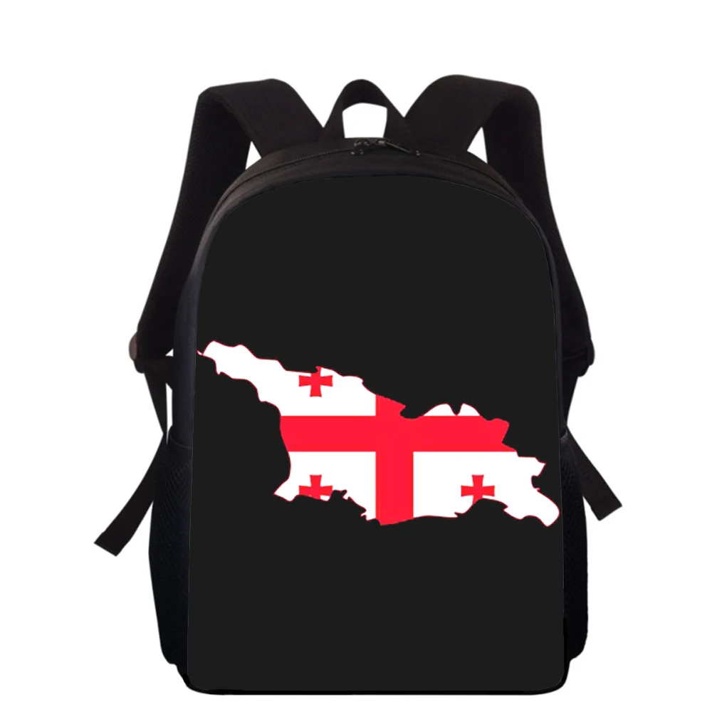 Georgia flag 15” 3D Print Kids Backpack Primary School Bags for Boys Girls Back Pack Students School Book Bags