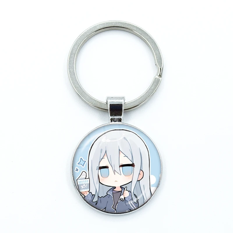 Project SEKAI Anime Yoisaki Kanade 25 Nightcord Keychain Glass Cabochon KeyRing Bag Car Key Chain Ring Holder Jewelry Gifts