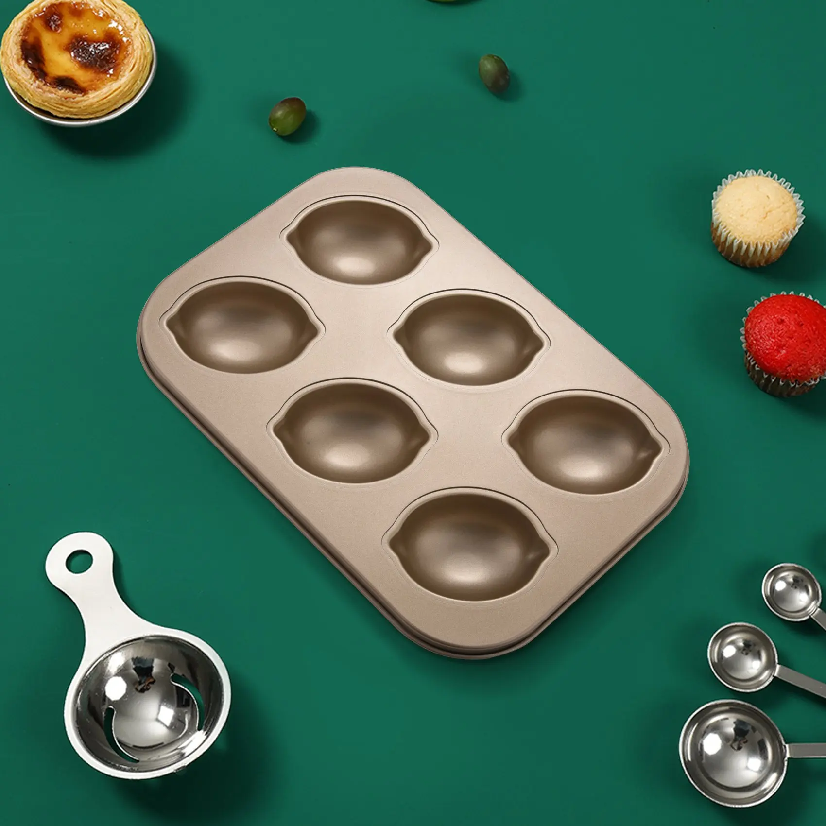 Carbon Steel Cake Mold Lemon Shape Nonstick Cake Dish Muffin Pot Cake Tray Chiffon Cake Muffin Cream Mousse Dessert