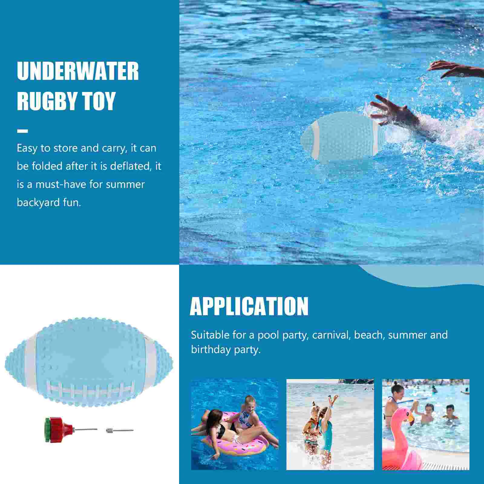 Water Underwater Ball Swimming Pool Child Mini Beach Pvc for Children Rugby Party