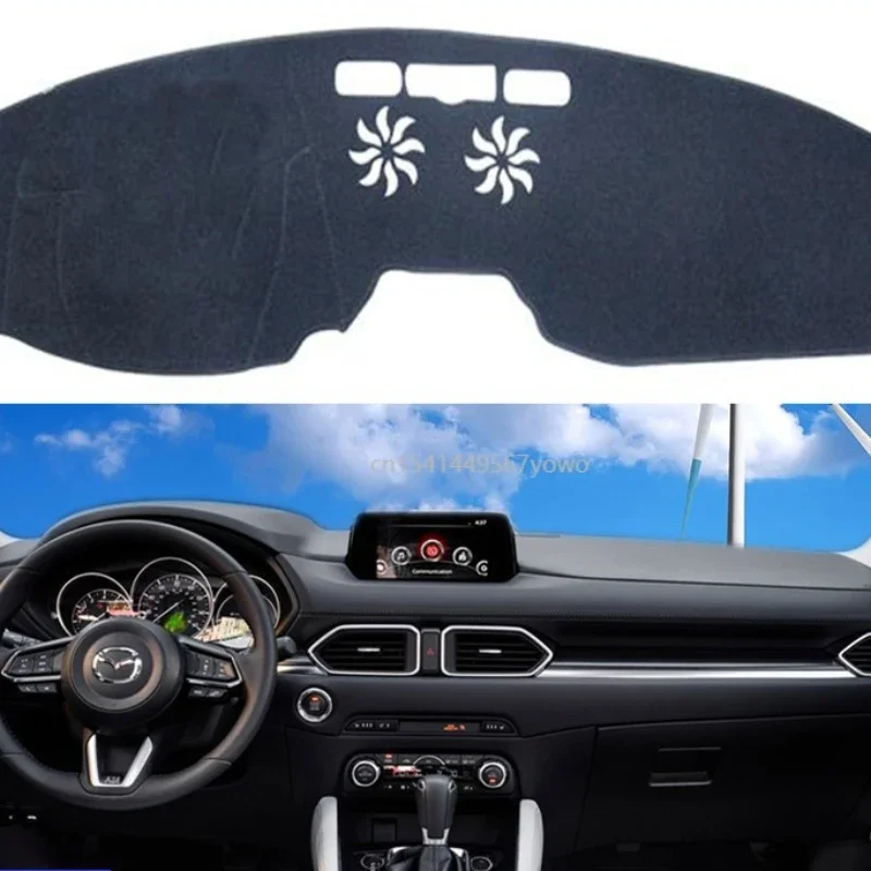 Dashboard Cover Pad Sunshade Dashmat Protect Carpet For Mazda Cx-5 2017 2018 2019 Mk2 Kf Cx5 Cx 5 Anti-slip Mat  Car Accessories