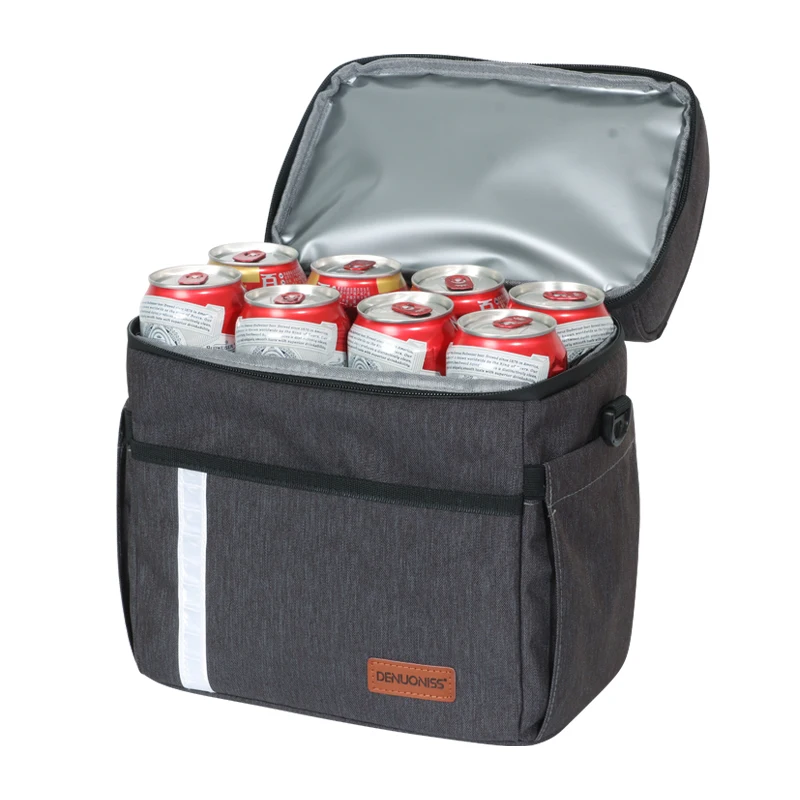 DENUONISS Multifunction Double Layer 9L Large Capacity Portable Lunch Bag Beach Cooler Thermal Bag Ice Box Cooler Bag