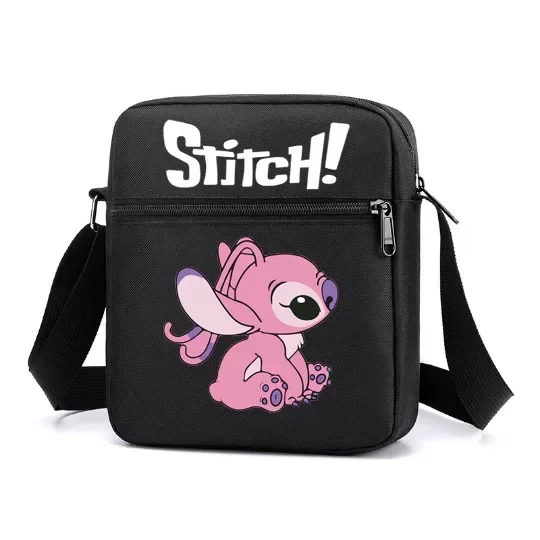 MINISO Disney Stitch Crossbody Backpack Lunch Box Bag Best Gift for Children Mochila Outdoor Lightening Zipper Shoulders Fashion