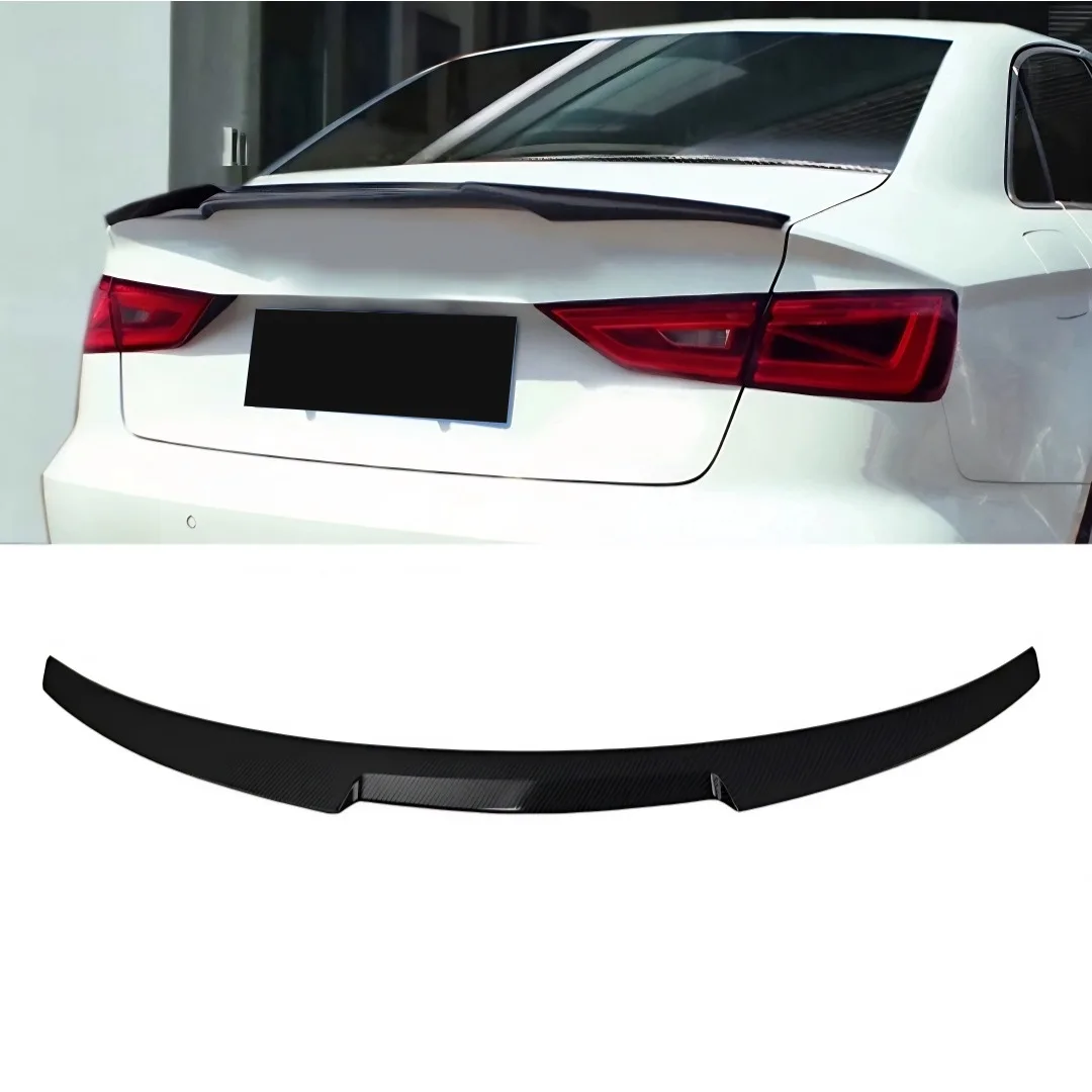 For Audi A3 8V Sedan 2014-2020 Rear Spoiler Wing Sport Trunk Boot Lip Modification Air Dam Splitter Tail Tuning Accessories Trim view 3