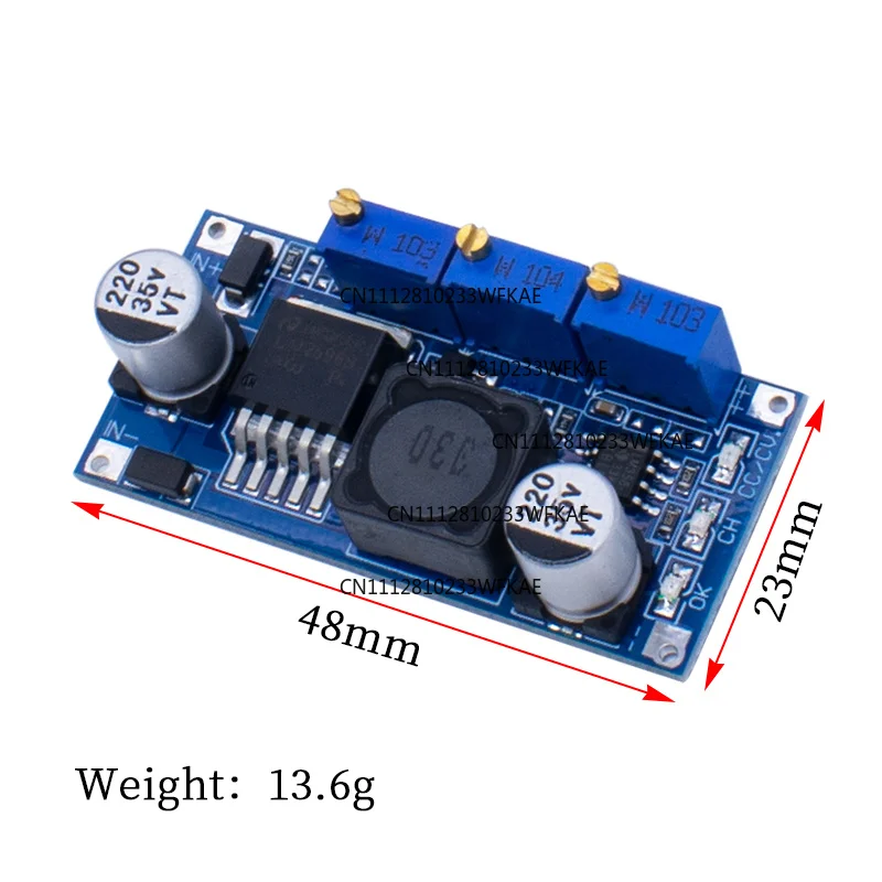 3pcs Suitable for LM2596 LED driver DC-DC step-down adjustable CC/CV power module, battery charger, adjustable