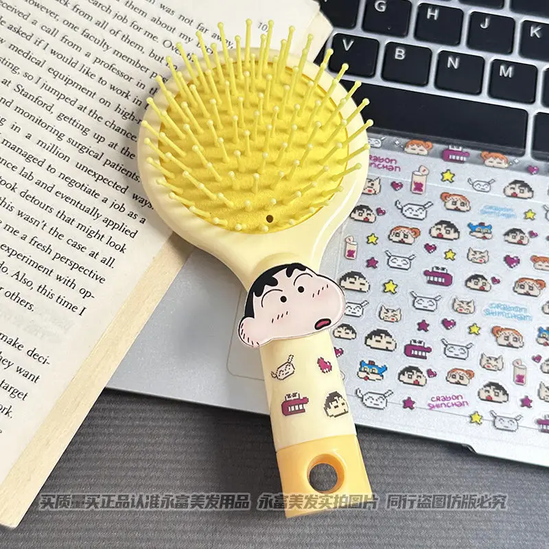 INS Crayon Shin Chan Kawaii Airbag Comb Anime Portable Mini Massage Comb High Beauty Girl Makeup Creative Gifts Surprise