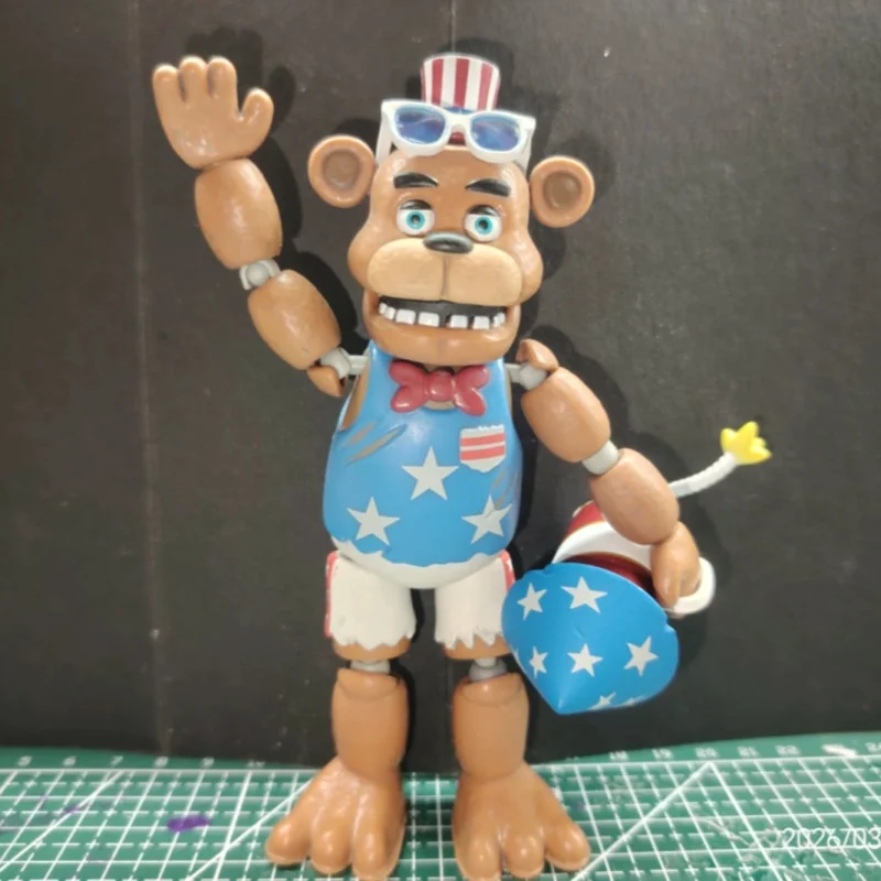 

In Stock Merican Commemorative Edition 5 Inch Teddy Bear Articulated Action Figure Collectible Toy Collectors Doll
