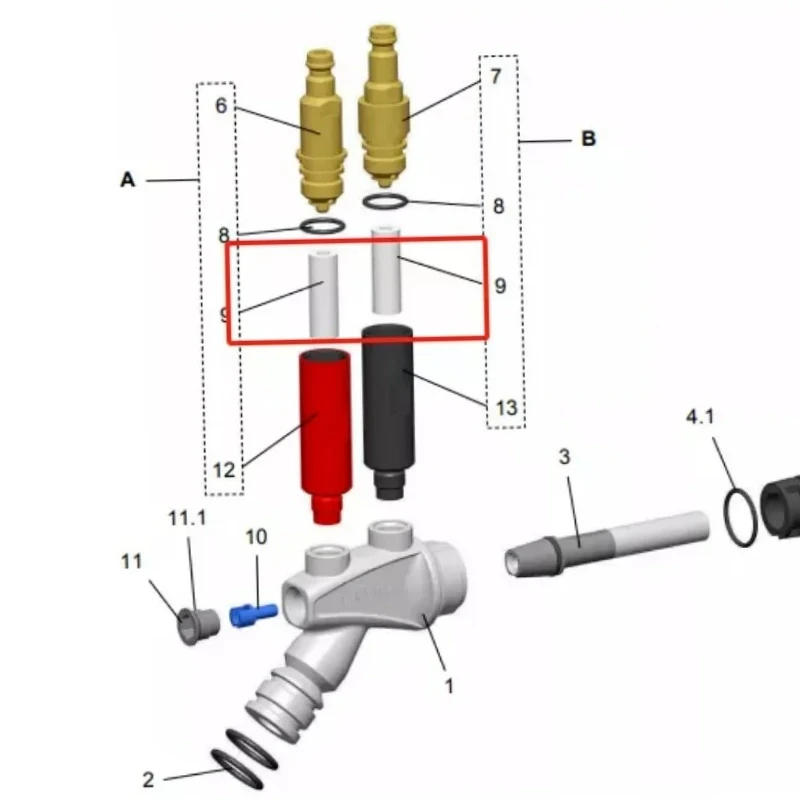 50/100/200 قطعة 9/4x27 مللي متر 1003698 عنصر مرشح لحاقن المسحوق IG07 IG06