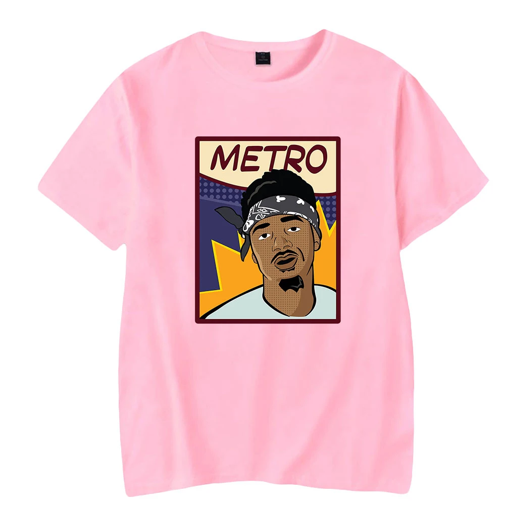 Metro Boomin T-Shirt Unisex Crewneck Manga Curta Mulheres Homens T-Shirt Hip Hop Rapper Estilo Casual Roupas de Moda