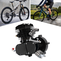 80CC 2-Stroke Bicycle Engine, 1.85KW 5500RPM CDI Gas Motor Motorized Bike Conversion Engine with Exhaust Pipe for 26\