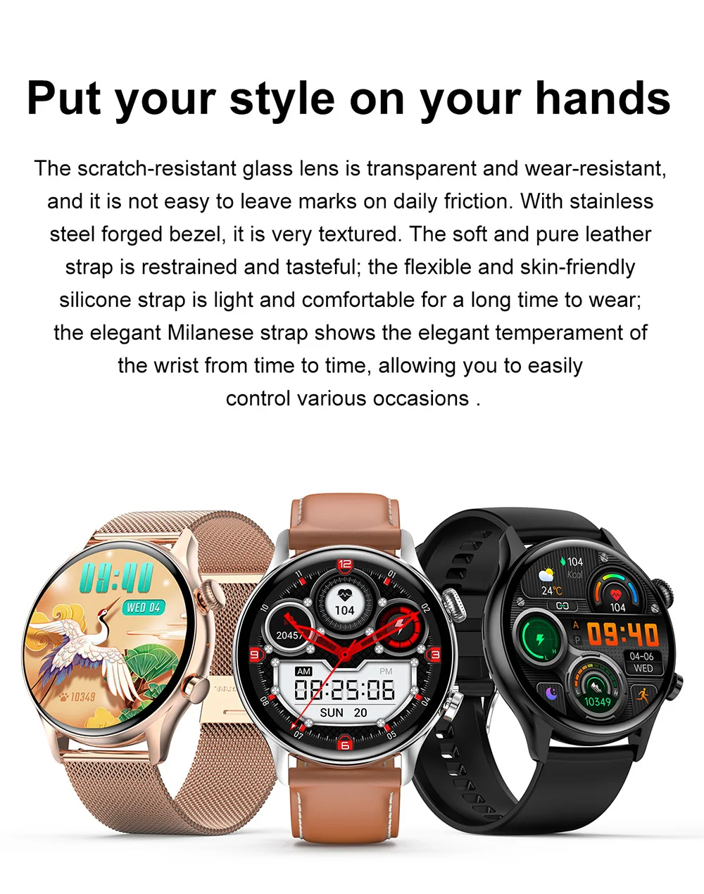 Original i30 Flagship Smartwatch Men 1.36 inch AMOLED 390*390 Screen Support Always On Display Smart Watch IP68 Waterproof Watch