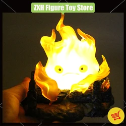 Anime Calcifer Objects Lamp Howl's Moving Castle Cartoon Candle Desktop Figures Model Statue 12cm Pvc Model Ornaments Toys Gift