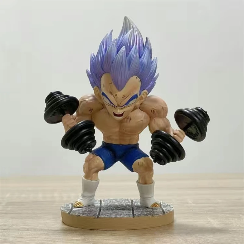 17cm Dragon Ball Z Vegeta Son Gohan Goku Fitness Figure Dbz Muscle Man Model Bodybuilding Series Gym Anime Statue Figurine Gifts