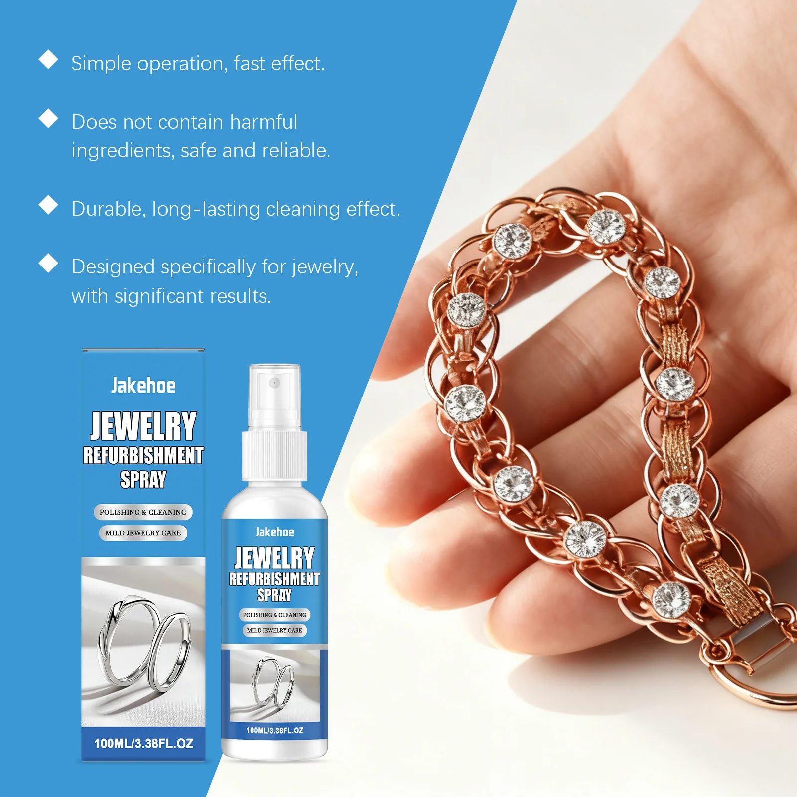 Jewelry Cleaner Solution Professional Jewelry Polishing Ring Necklace Watch Chain Ornament Care Jewelry Maintenance Clean Liquid view 2