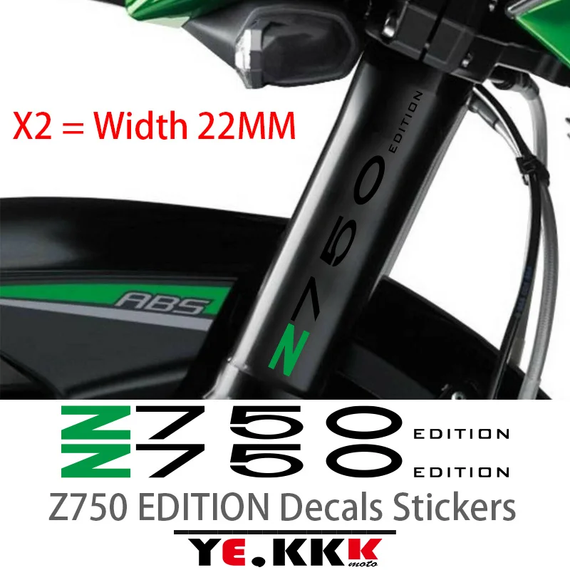 

For Kawasaki Z750 Z750R EDITION Decals Stickers 2X Custom Hollow Motorcycle Fairing Housing Stickers