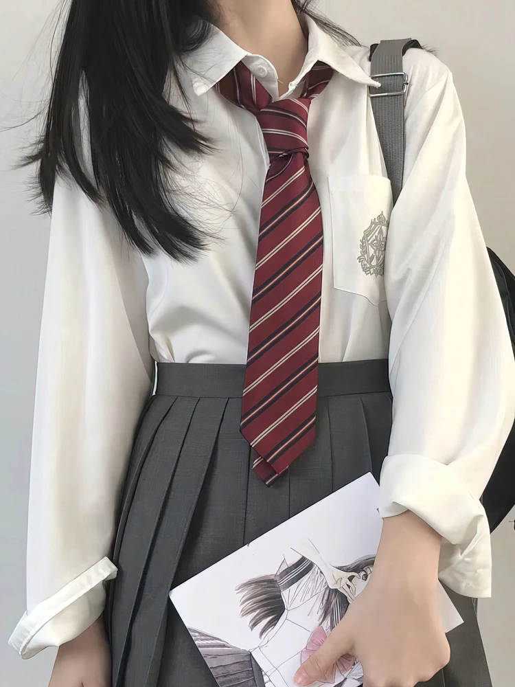 일본 학교 흰색 셔츠 여성 자수 빈티지 고딕 로리타 블라우스 화이트 탑 스위트 오버 사이즈 캐주얼 셔츠 레이디 한국어 New