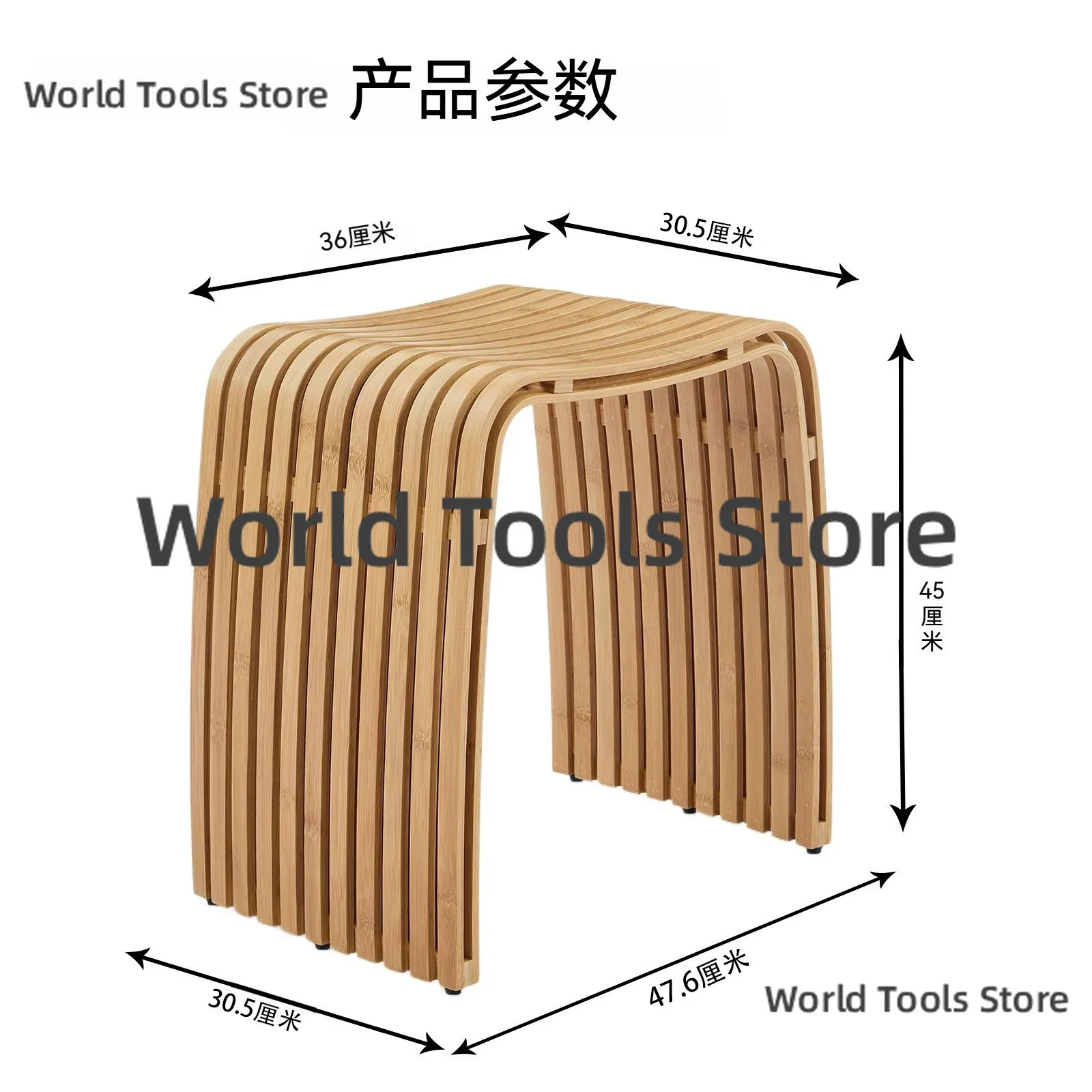 Multifunctional Bamboo Bench Durable Casual Household Seat Portable Dressing Stool For Entryway Living Room Home Furniture