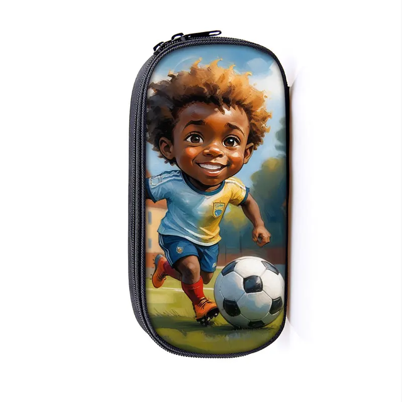 Soccer / Football Cosmetic Cases Pencil Bag Sports Ball Game Competition Boys Pencil Bags Kids Pencil Box Case Stationary Bags