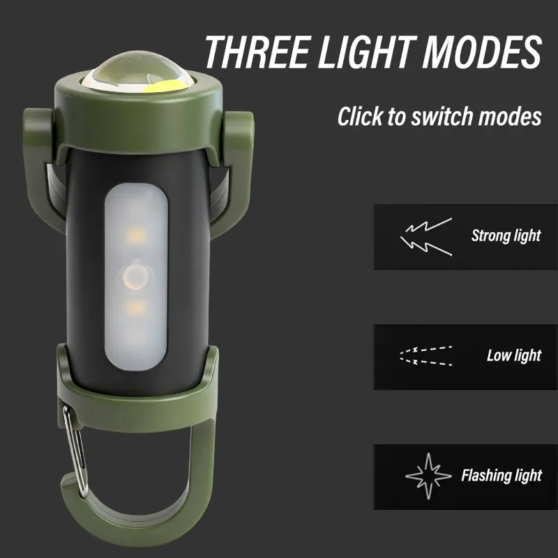 متعددة الوظائف المفاتيح مصباح يدوي قابلة للشحن مصباح ليد صغير المحمولة ضوء مقاوم للماء كيرينغ مصباح يدوي التخييم مصباح الجيب #5
