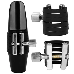 Alto Saxophone Mouthpiece Clamp Reed Fastener Clip Leather Sax Headjoint Adjustable Ligature Woodwind Instrument Accessories