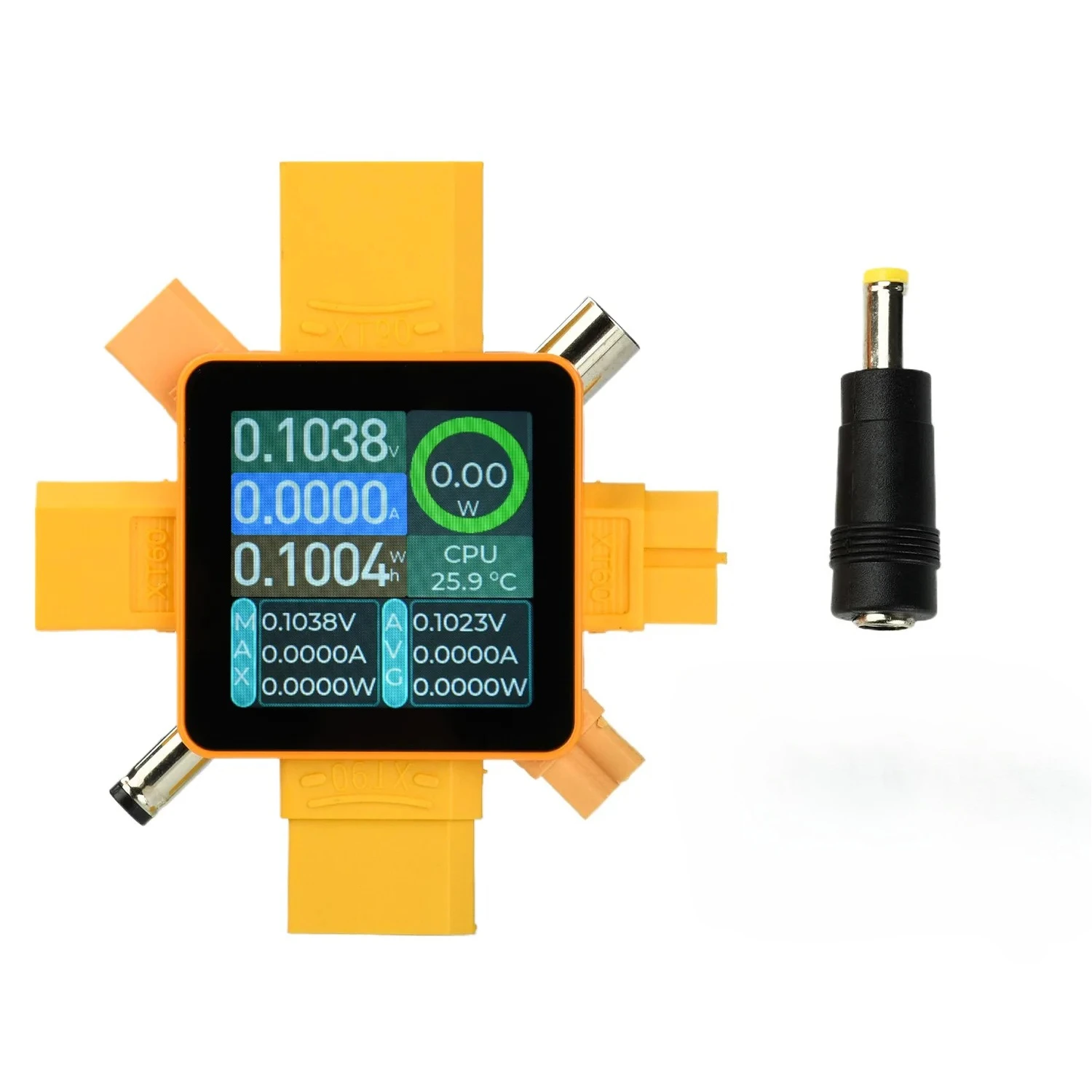 XT369P DC4.5-80V 50A Digital Voltmeter Ammeter Wattmeter XT60 XT30 XT90 Plug Current Voltage Capacity Tester for Model Airplane