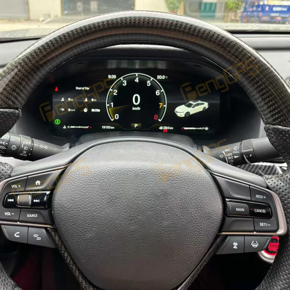 12.3 Inch LCD Digital Dashboard Panel For 10th Gen Honda Accord Virtual Instrument Cluster Cockpit Speedometer Screen Head Unit